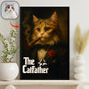 Custom Photo Dogfather Catfather Classical Style Poster Gift For Dog Cat Lovers HO82 894840
