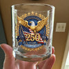 USA 250th Anniversary Emblem Patriotic Eagles Flag Whiskey Glass LM32 899071
