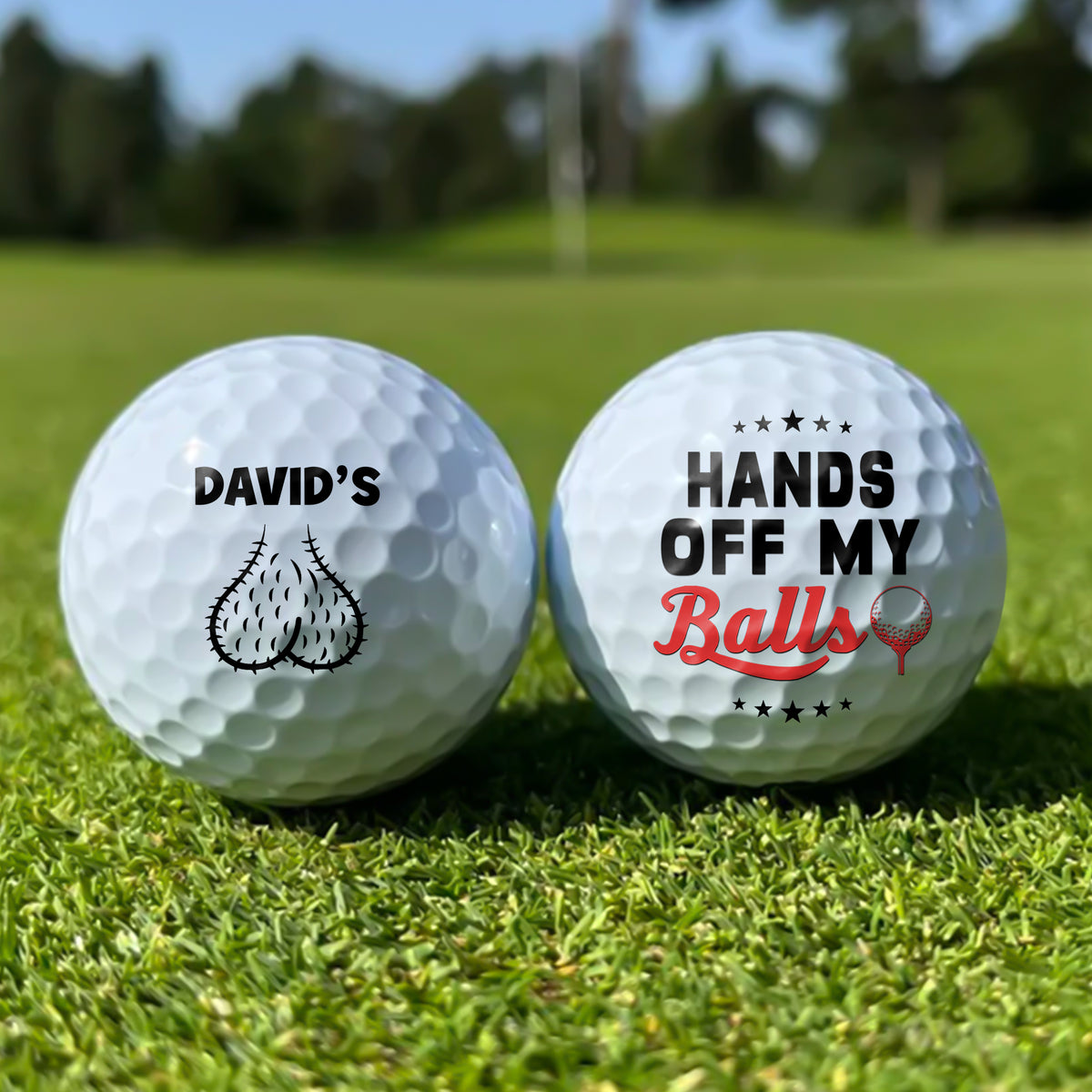 Personalized Hands Off My Balls Golf Ball Gifts for Men, Funny Gift HA75 898716