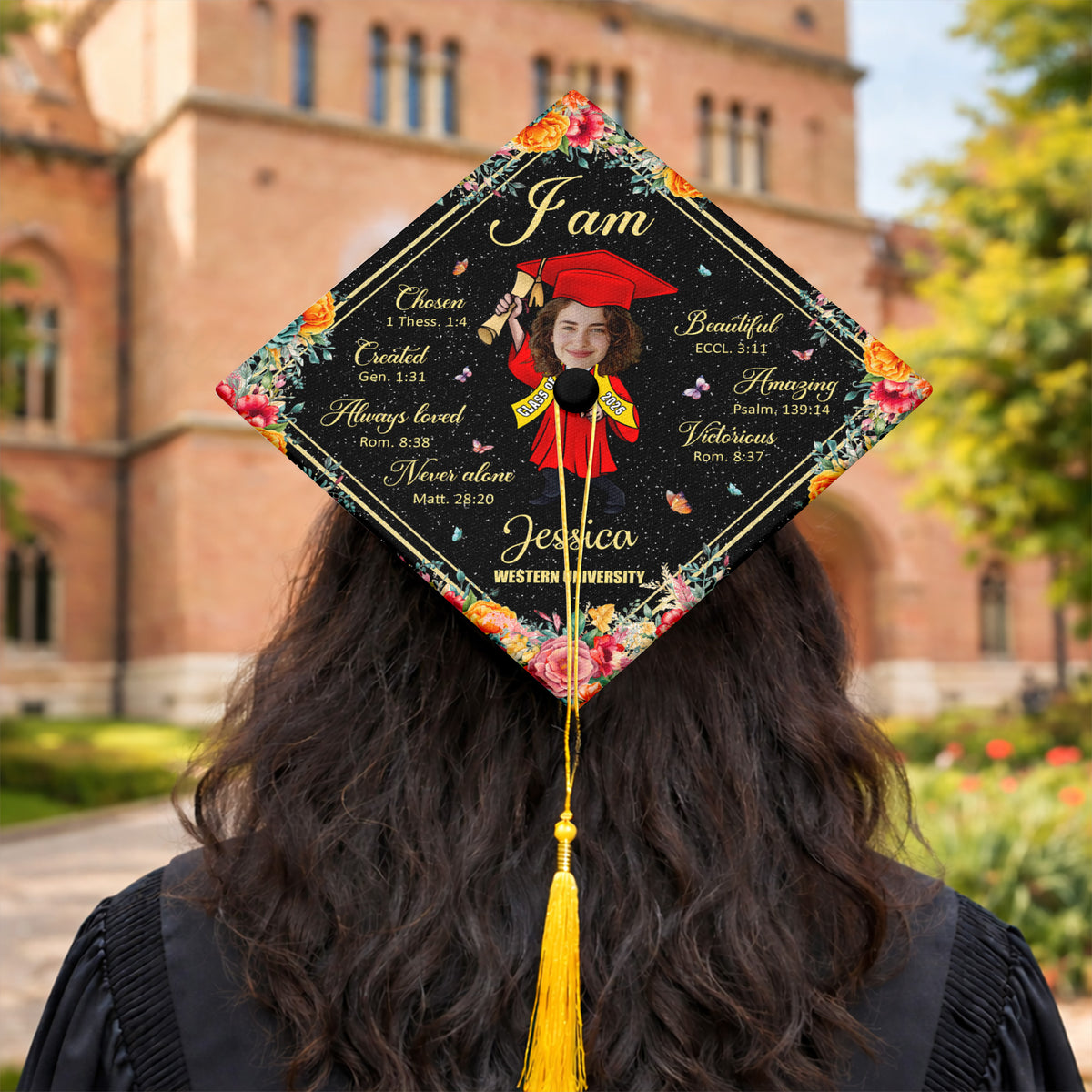 Custom Funny Face Class of 2026 Graduation Cap Topper TH10 169201