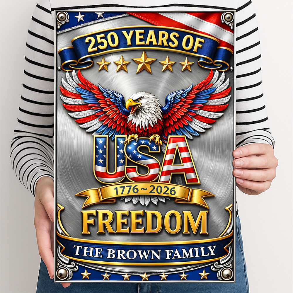 USA 250 Years Of Freedom Metal Sign TH10 169447