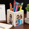 Custom Photo Best Dad Mom Ever Dad Brick Pencil Pot Fathers Day Gift CH07 911754