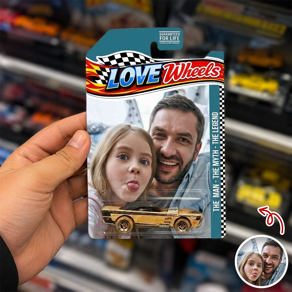 Custom Photo Dad Wheels Father's Day Toy Car Gift CH07 911672