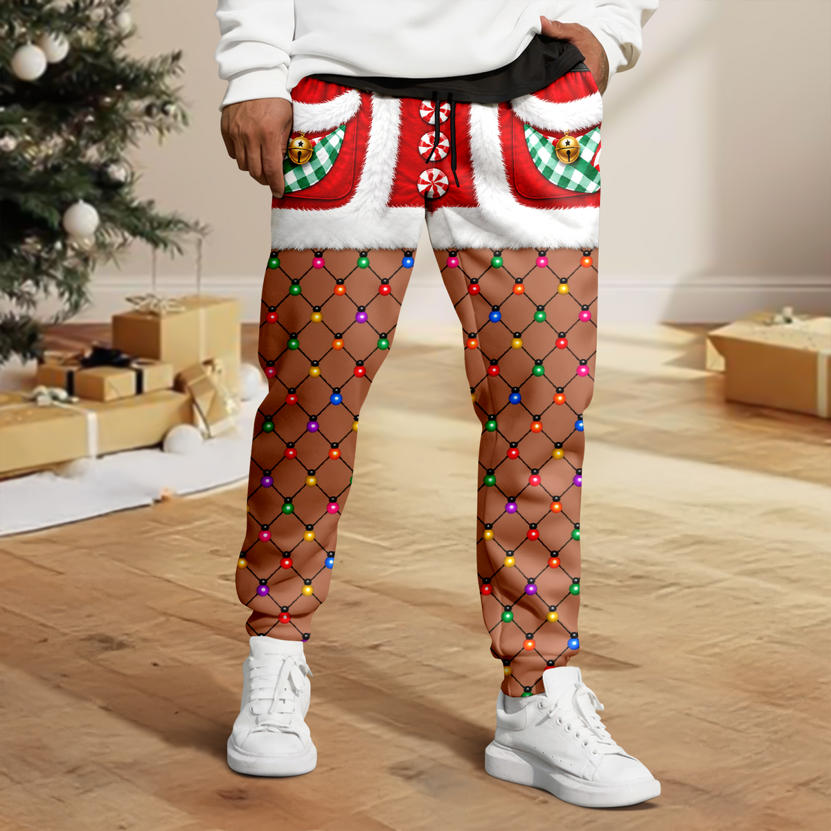 Personalized Santa Elf Costume Sweatpants Gift for Family and Friends LM32 670393