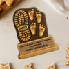 Dad And Kids Footsteps No Matter How Big We Get 2-Layer Standing Wooden Plaque Personalized Gift For Dad HO82 893852