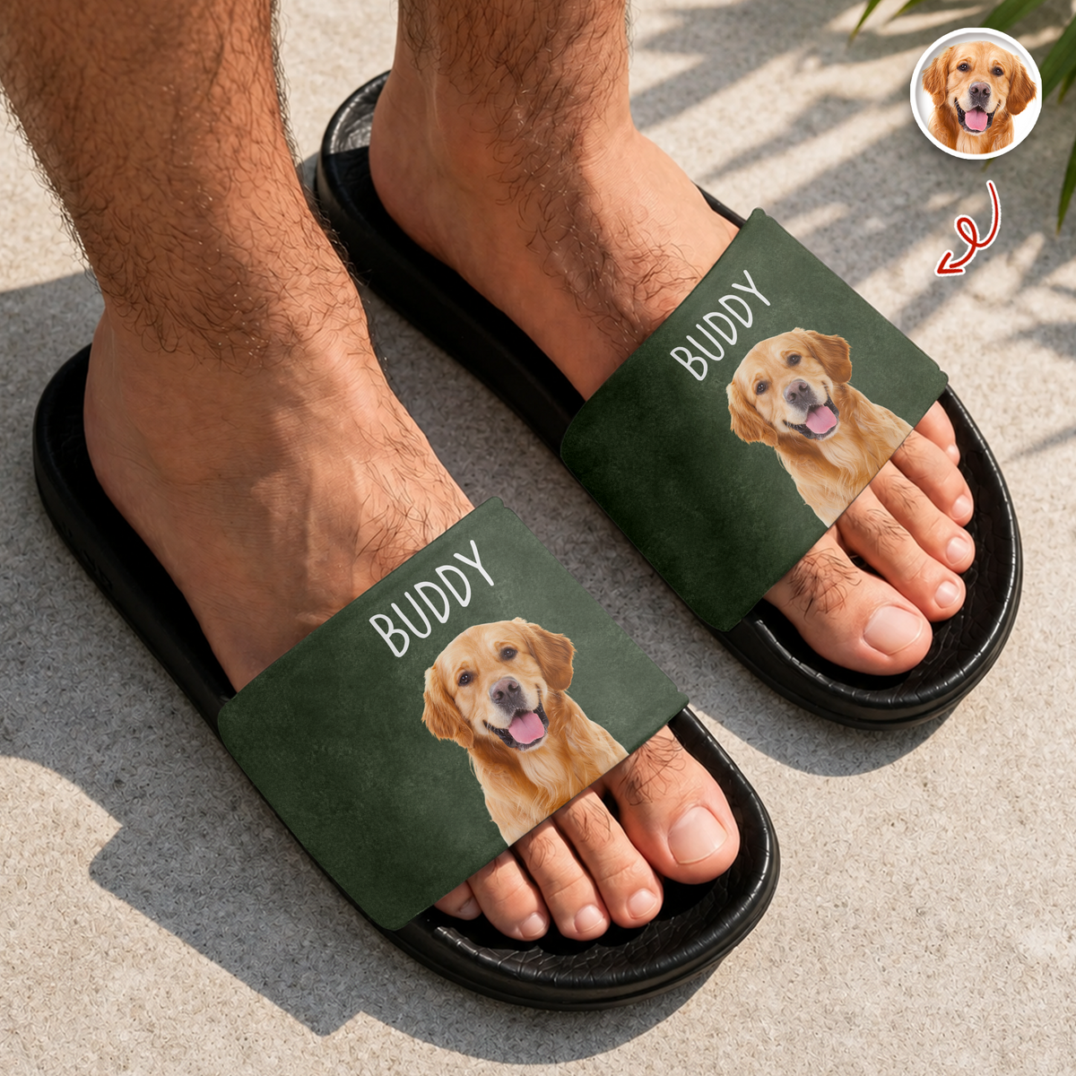 Custom Photo Dog Cat Pet Slide Sandals For Dog Dad Mom CH07 911640