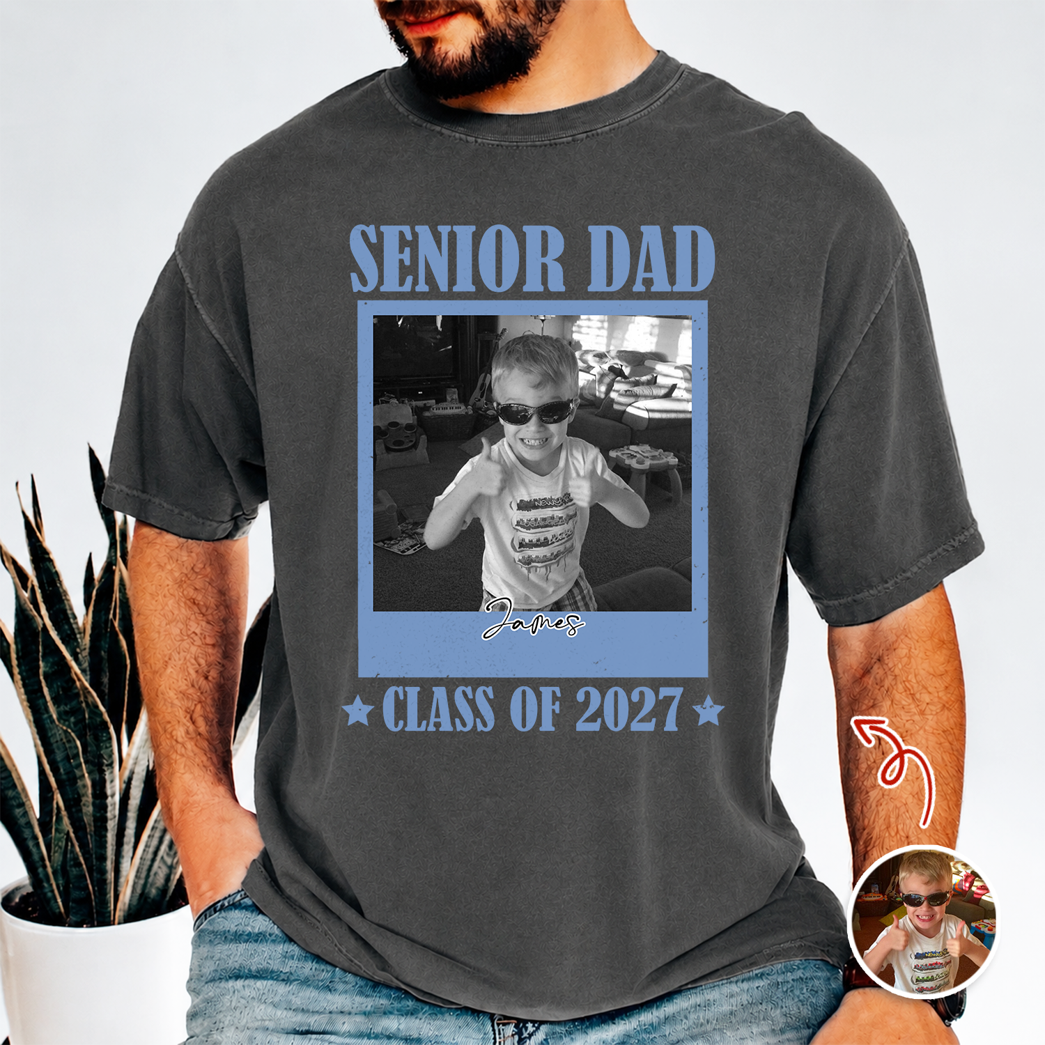 Custom Photo Senior Dad Mom Class Of 2027 Comfort Shirt Back To School TH10 170555
