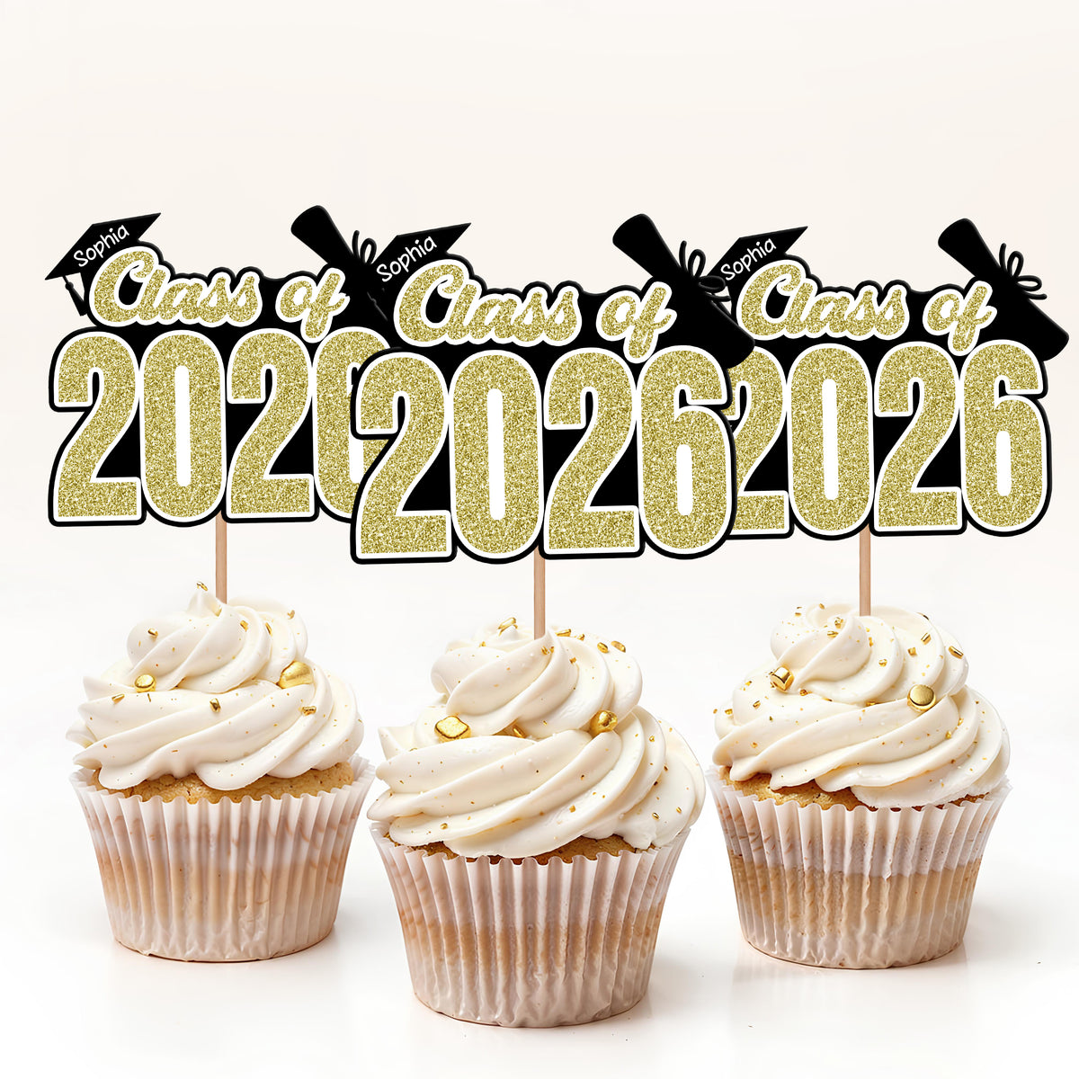 Custom Name Personalized Graduation Cupcake Toppers HA75 920078