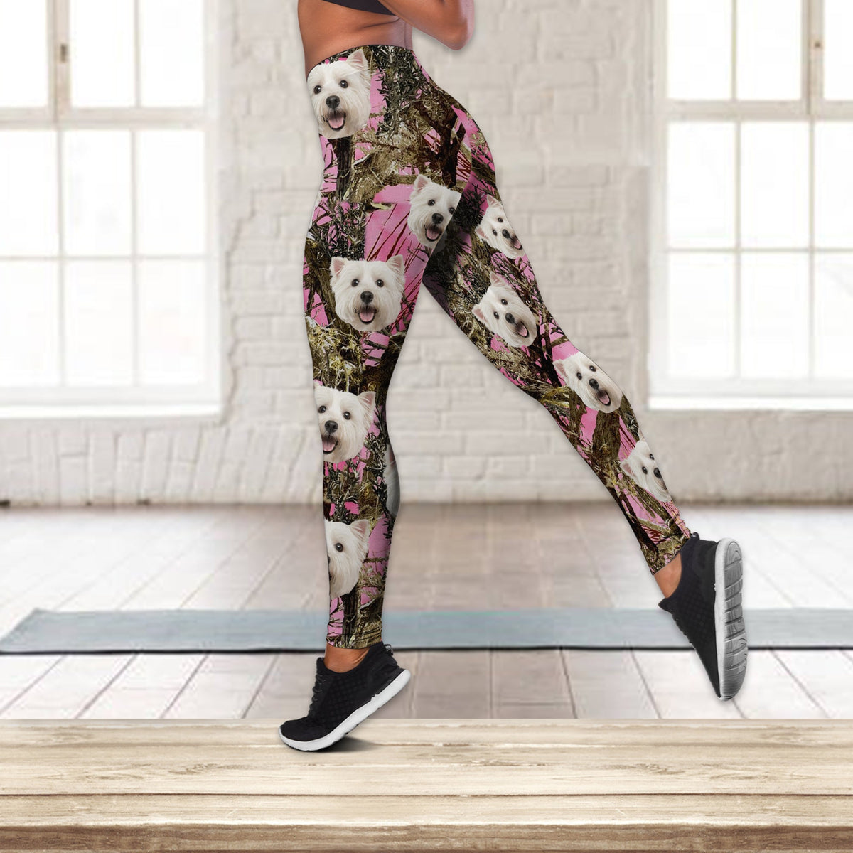 Custom Dog Photo Camo Background Legging HO82 900482