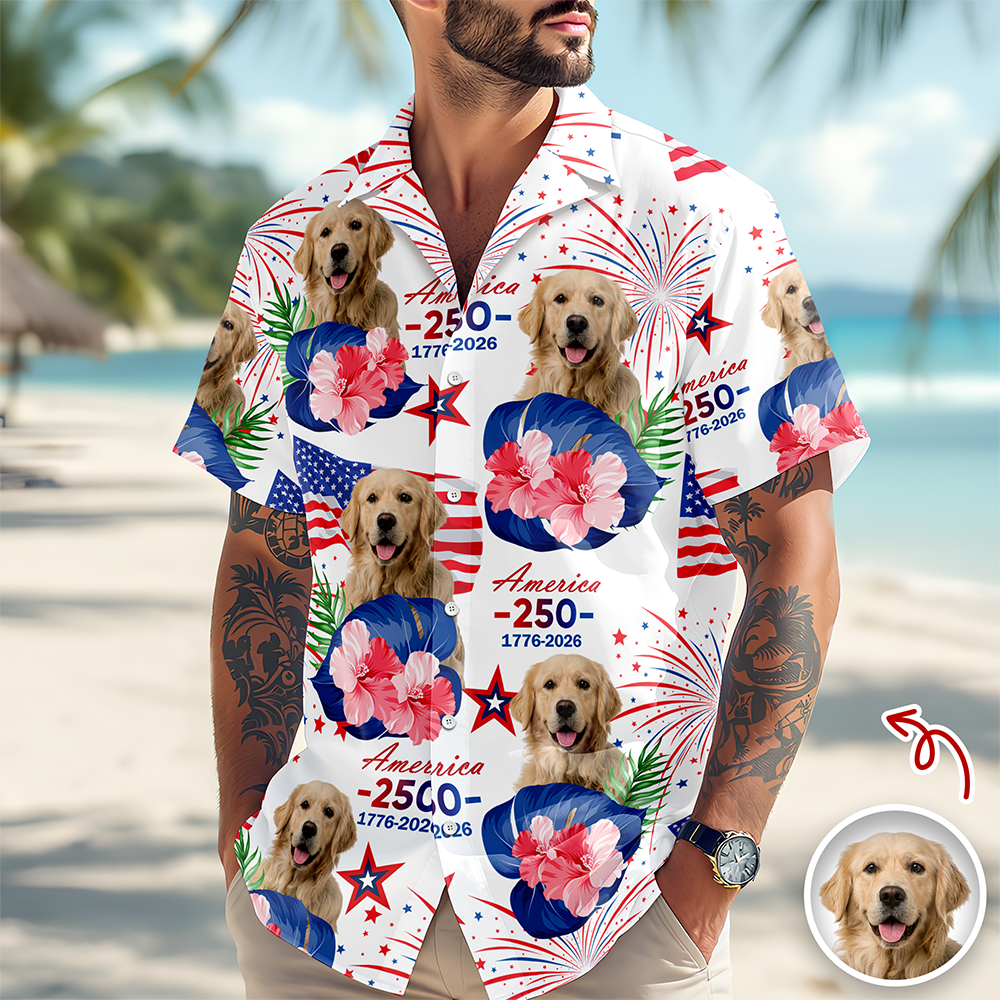 Custom Dog Photo Hawaii Shirt Gift For Pet Lovers TH10 169051