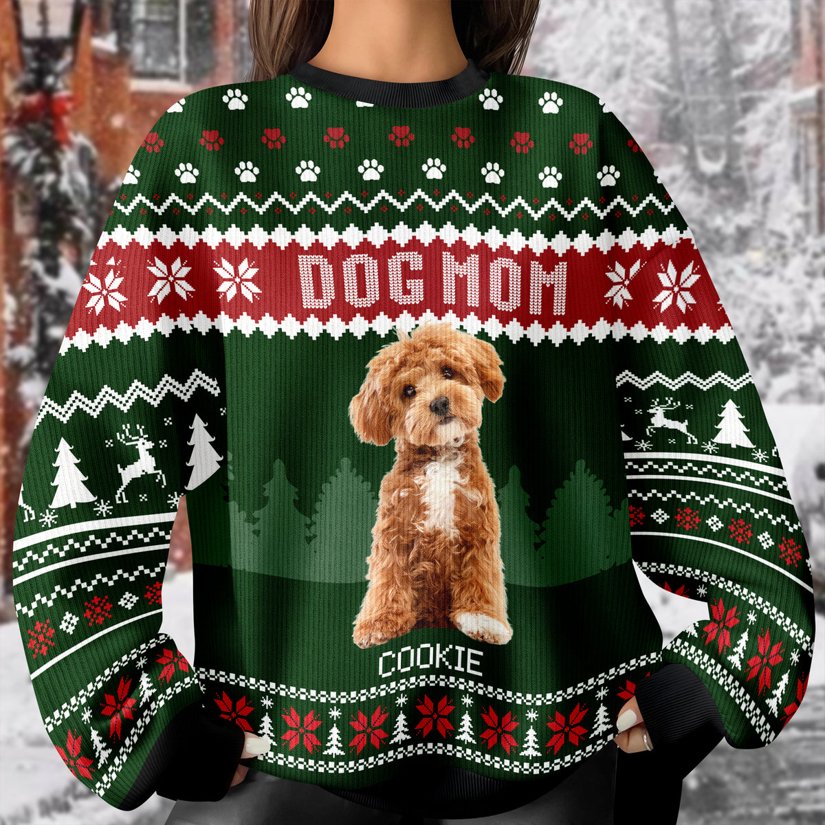 Custom Photo Dog Dad Dog Mom Ugly Sweater HA75 892916