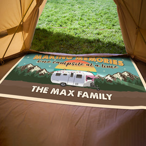 Custom Camping Patio Rug Welcome to Our Campsite Retro Mat For Camping Lovers CH07 896200