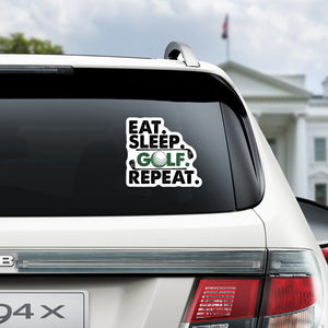 Eat Sleep Golf Repeat Car Window Decal Sticker For Golf Lover TH10 898201