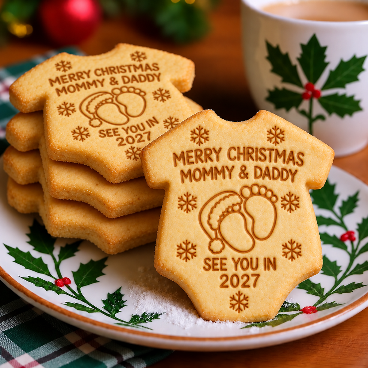 Personalized Name Baby Merry Christmas Shaped Cookie Stamp HA75 57018