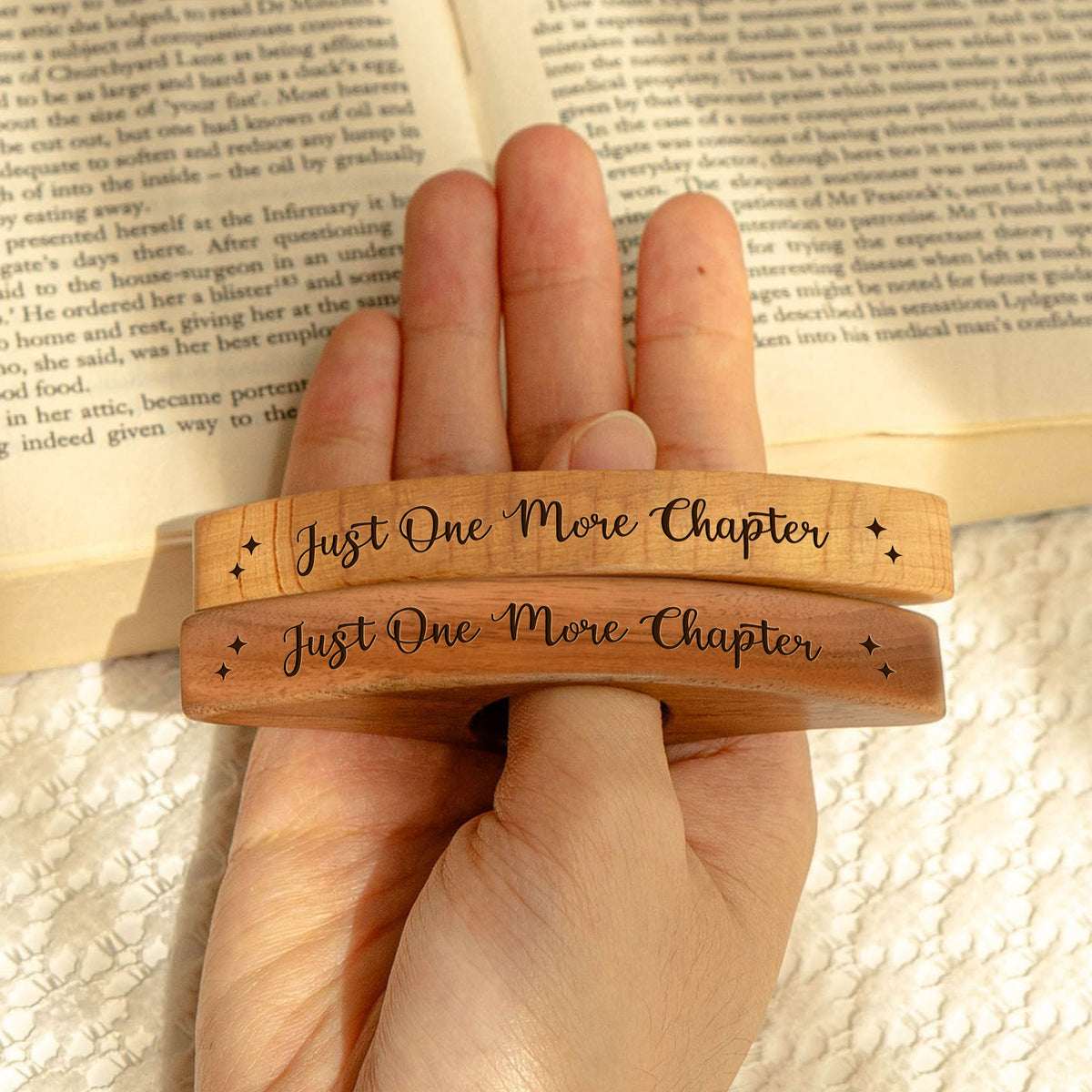 Just One More Chapter Personalized Engraved Book Page Holder Gifts For Book Lovers CH07 899514