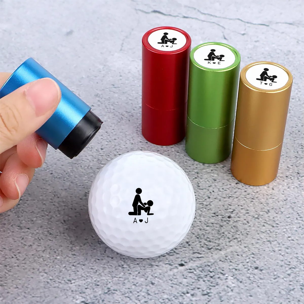 Personalized Funny Couple Golf Ball Stamp Box  Romantic Gift for Husband & Boyfriend HO82 903388