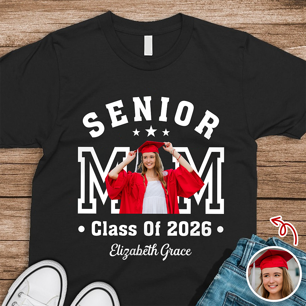 Custom Senior Mom Dad Class of 2026 Graduation Dark Shirt HO82 901564