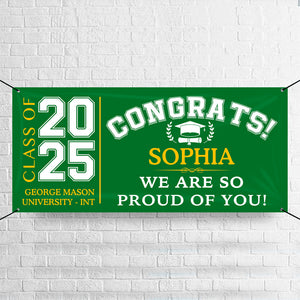 Congrats Class of 2025 Banner Combo 3 Pieces, Graduation Day, Senior Gift 890295