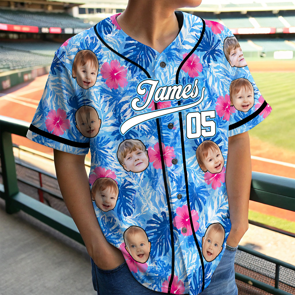 Custom Photo Hawaiian Baseball Jersey - Personalized Summer Gift CH07 911338