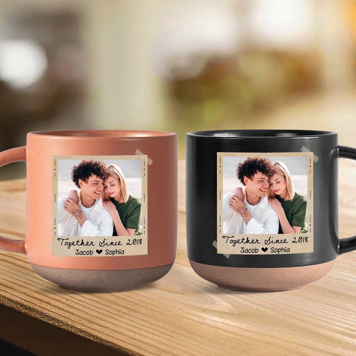 Custom Photo Together Since Pottery Mug Gift For Couple CH07 910268