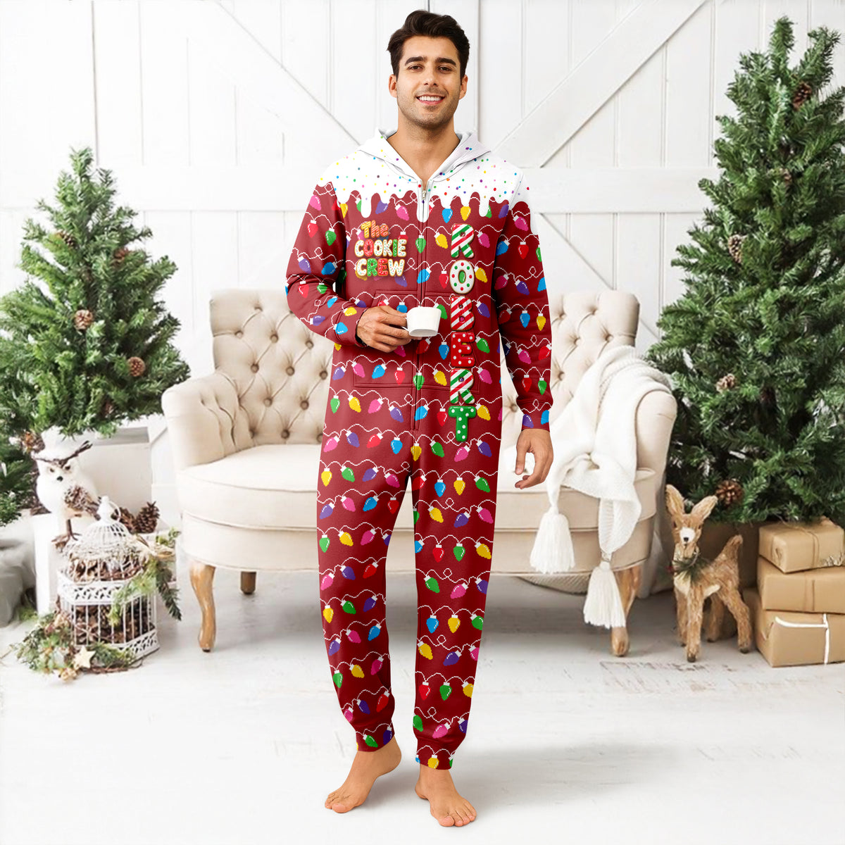 Personalized Gingerbread Cookie Christmas Onesie Pajamas Cozy Holiday Gift HO82 903678