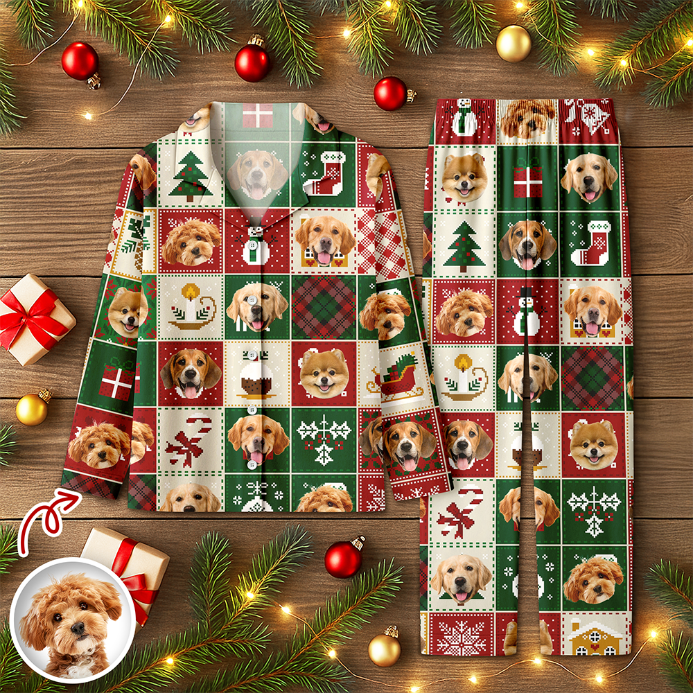 Custom Pet Photo Quilt Design Pajamas Gift For Pet Lovers TH10 896117