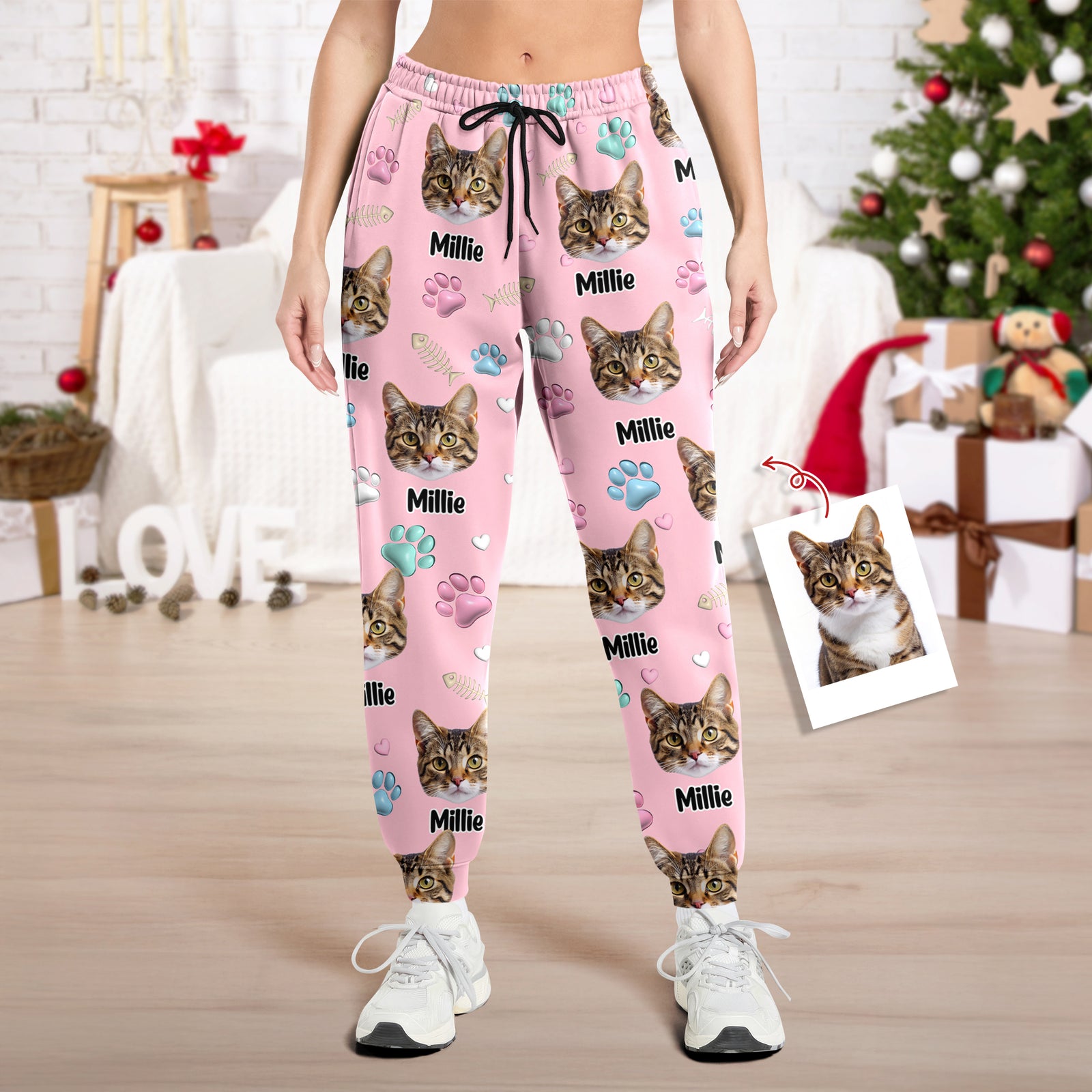 Custom Cat Face Personalized Sweatpants Gift For Cat Lovers HA75 898132