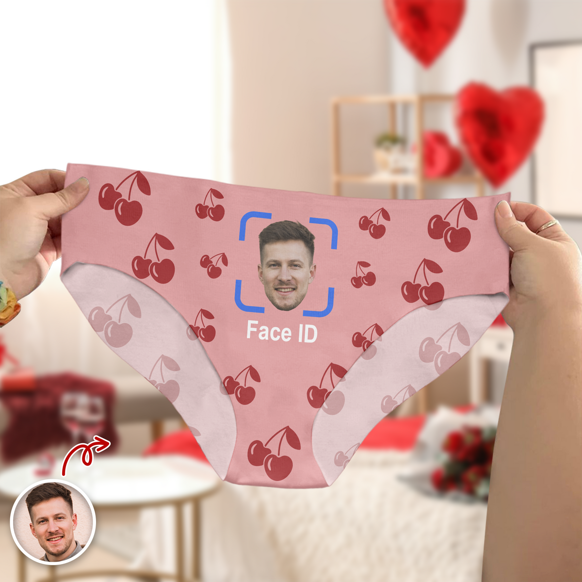 Custom Boyfriend Face ID Photo Underwear For Women Funny Valentine Gift CH07 910134
