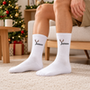 Personalized Name Reindeer Embroidered Christmas Socks HA75 919428