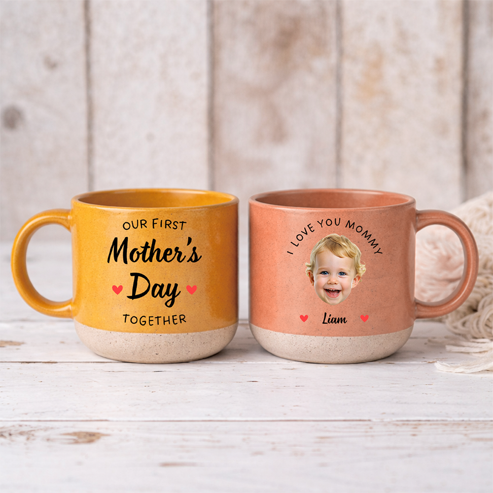 Custom Photo Our First Mother's Day Together Pottery Mug - Personalized Gift for New Mom LM32 899625