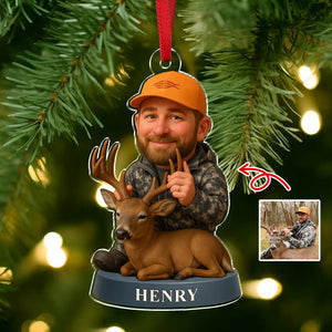 Custom Photo Hunting 3D Effect Figure Art Acrylic Ornament For Deer Hunter HA75 898120