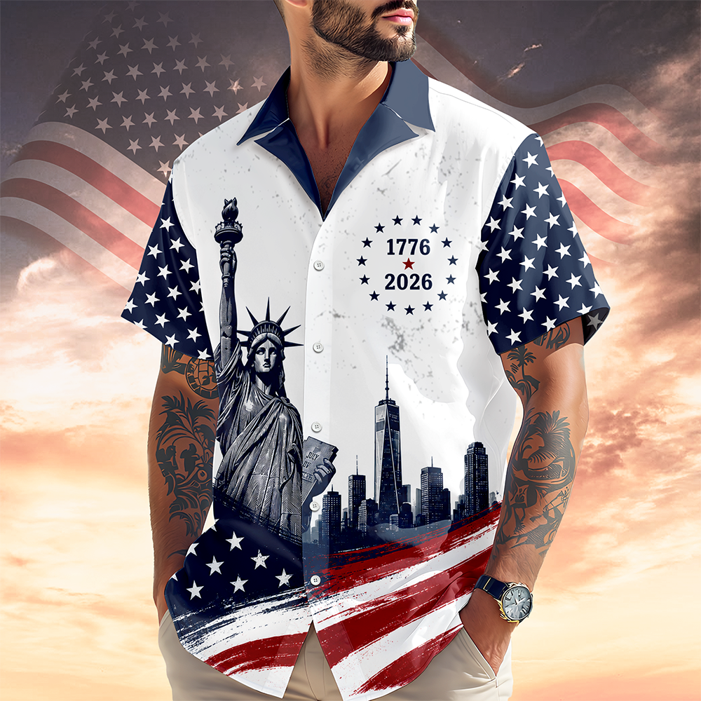 US 250 Years of Freedom 1776-2026 Statue of Liberty Flag Hawaii Shirt CH07 911844
