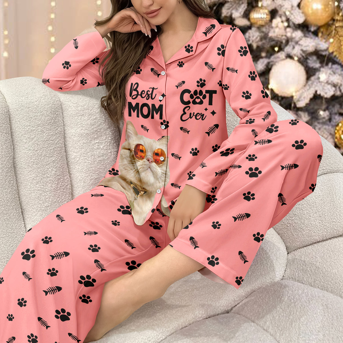 Custom Photo Best Dog Dad Mom Ever Pajamas For Pet Lovers CH07 899118
