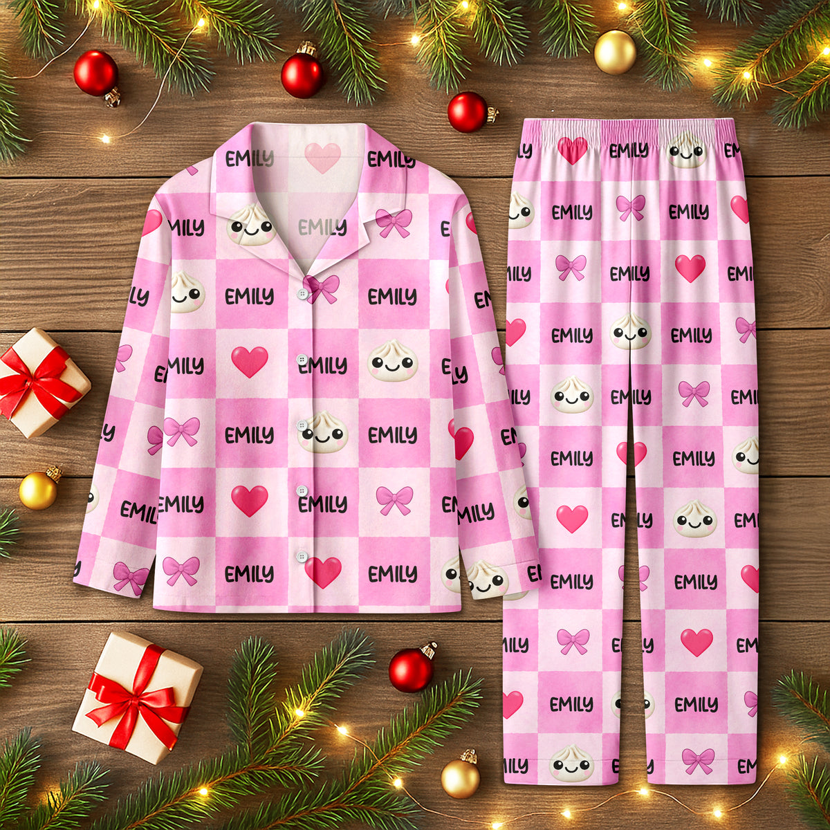 Personalized Cute Dumpling Pajamas Christmas Gift HO82 903736