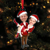 Custom Face Couple Acrylic Ornament, Romantic Christmas Gift For Couples TH10 170999