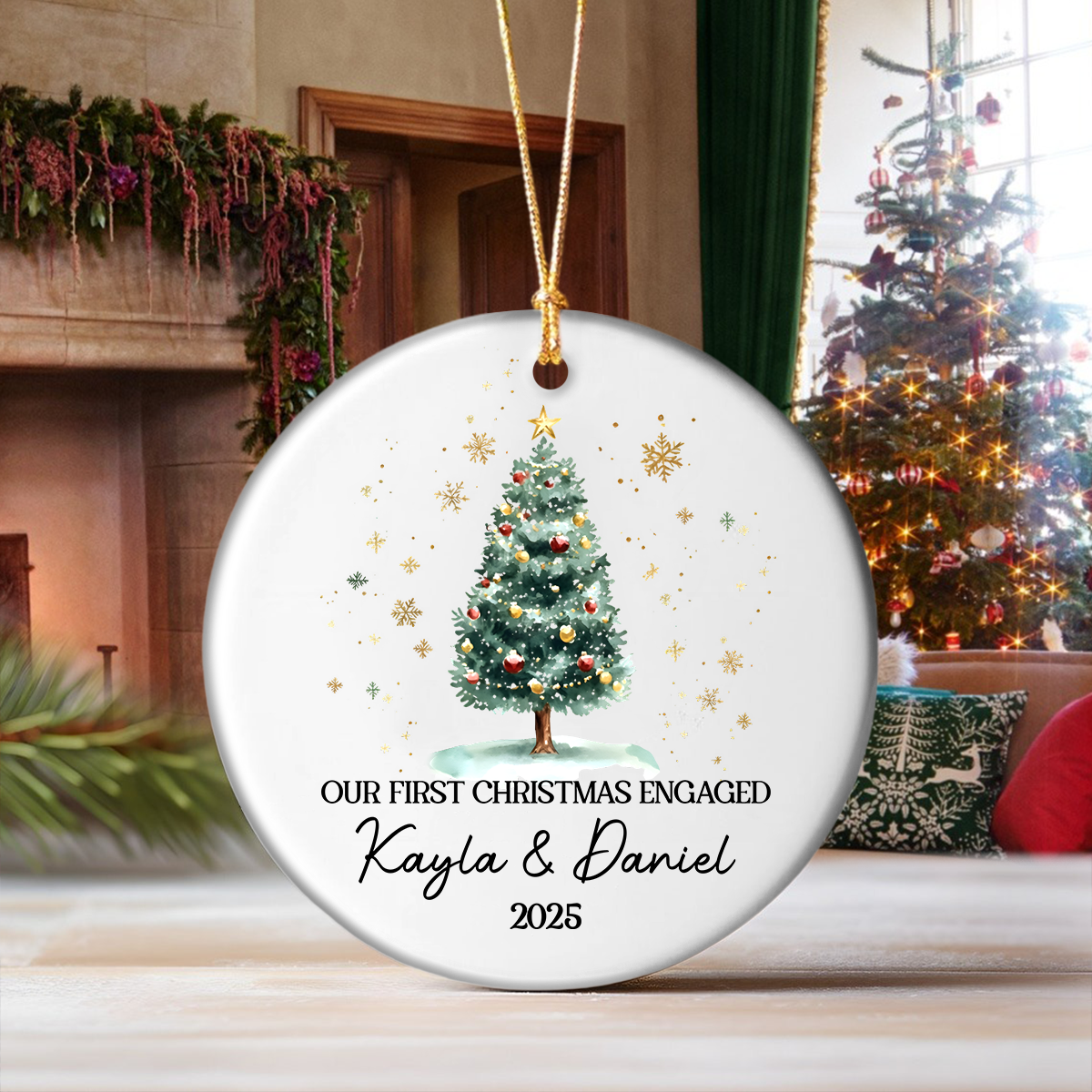 Personalized Name Our First Christmas Together Ceramic Ornament LM32 895601
