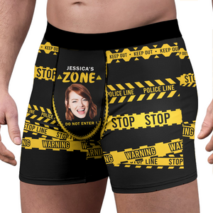 Custom Funny Face Photo My Zone Men's Boxer Briefs Gift For Boyfriend, Husband HO82 900820