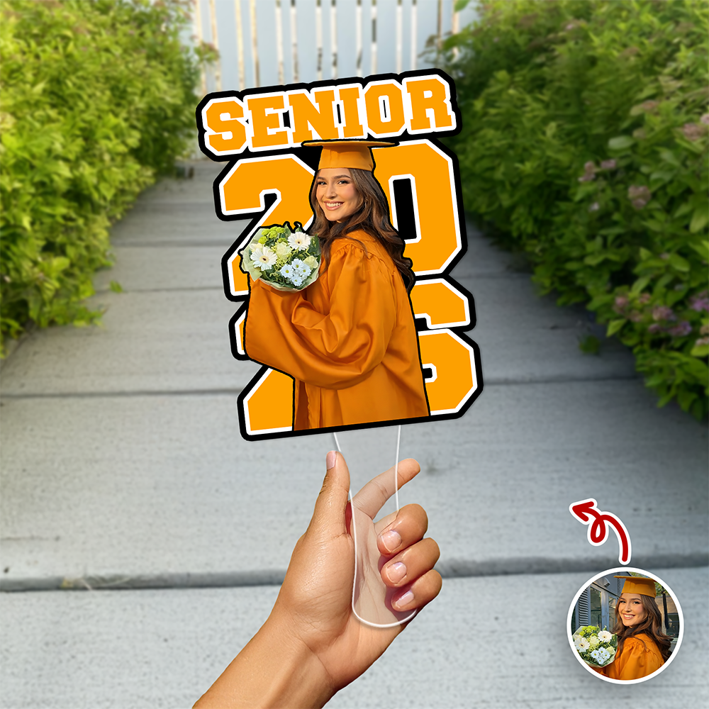 Custom Photo Senior 2026 Face Fan – Personalized Graduation Party Fan LM32 899455