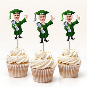Funny Graduate Caricature Cupcake Toppers Personalized Gift HO82 893780