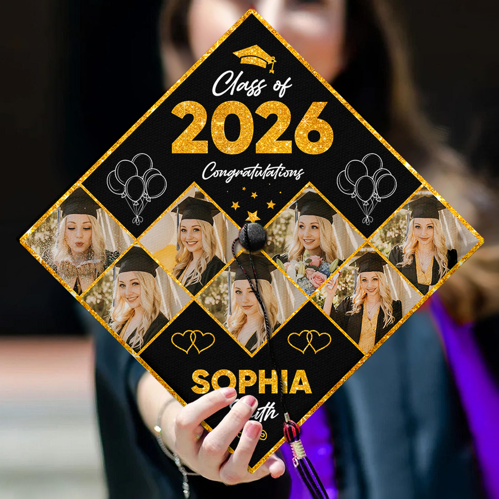 Custom Photo Class Of 2026 Congratulations Graduation Cap Topper, Gift for Graduation HA75 920816