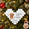 Personalized Pet Memorial Photo  Forever In My Heart Building Blocks Ornament CH07 180428