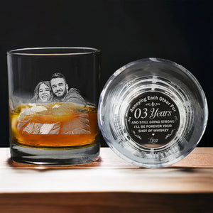Custom Photo Annoying Each Other For Years Couple Whiskey Glass TH10 892945