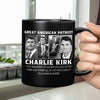 Prayers Up for Charlie Kirk Great America Patriot Black Mug HO82 65746