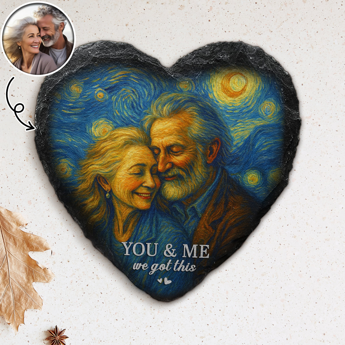 Custom Photo You & Me We Got This Heart-Shaped Stone Couple Gifts HA75 897200