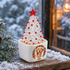 Custom Dog Cat Photo Christmas Wreath Mini Ceramic Pot With Glass Christmas Tree HO82 903626