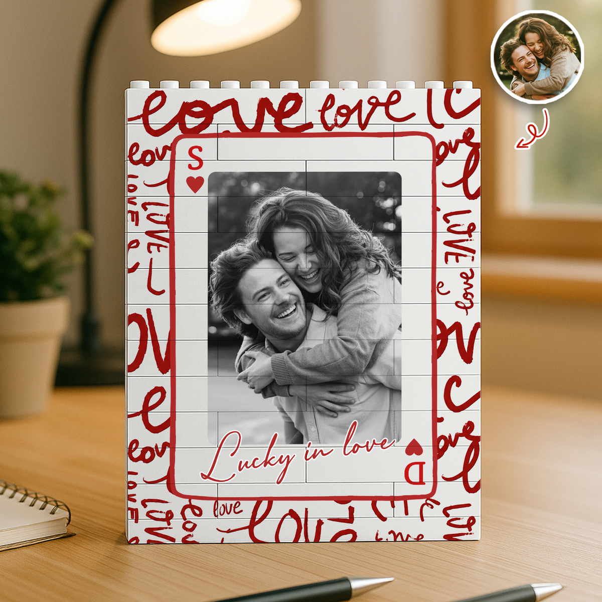 Custom Photo Couple Our Story Building Brick Blocks HA75 921870