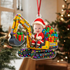 Custom Photo Excavator Personalized Christmas Acrylic Ornament HA75 922012