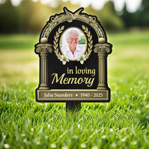 Custom Photo Forever In Our Hearts Memorial Garden Stake HA75 892678