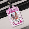 Custom Photo Best Traveled With Friends Personalized Luggage Tag Holiday Vacation Gift, Gift For Best Friends, BFF HA75 892666