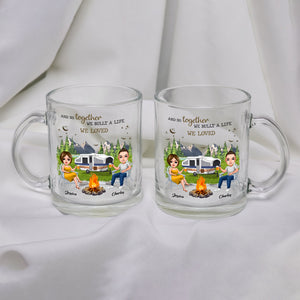 You & Me We Got This Camping Campfire Glass Mug Personalized Gift HO82 891122